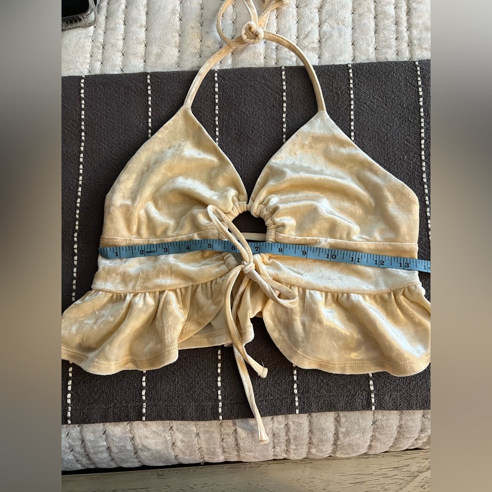Forever 21 Cream Halter Top